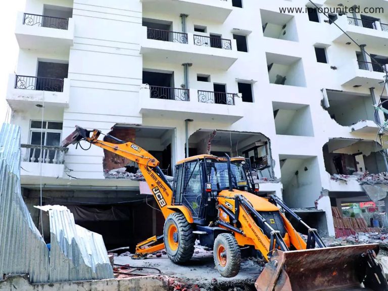 Six-floor building razed by the Lucknow development department reclaims land worth Rs 60 crore